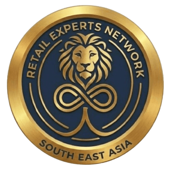 Retail Experts Network South East Asia — gold lion seal with infinity loop